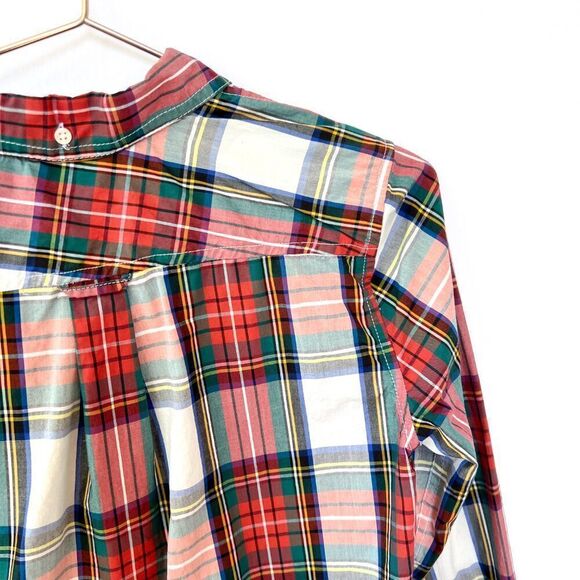J Crew Classic- Fit Washed Cotton Poplin Snowy Stewart Tartan Button Up Shirt 0 - Picture 7 of 8